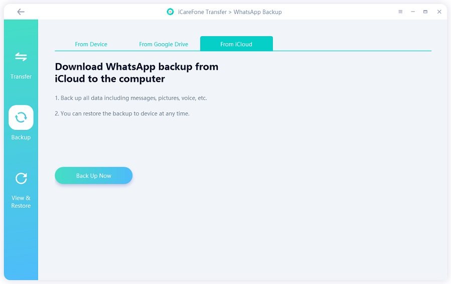 access whatsapp backup on icloud from pc from icloud