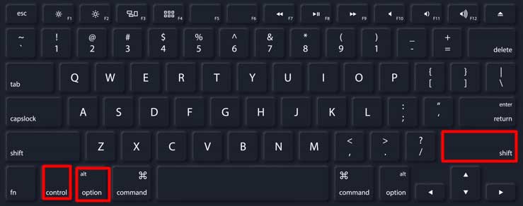 control option shift