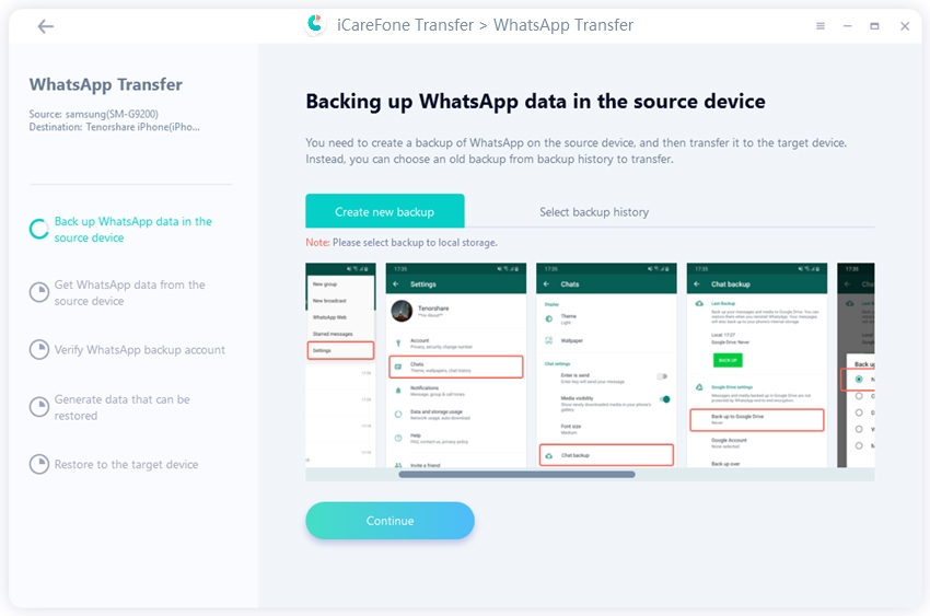 transfer Android WhatsApp to iPhone