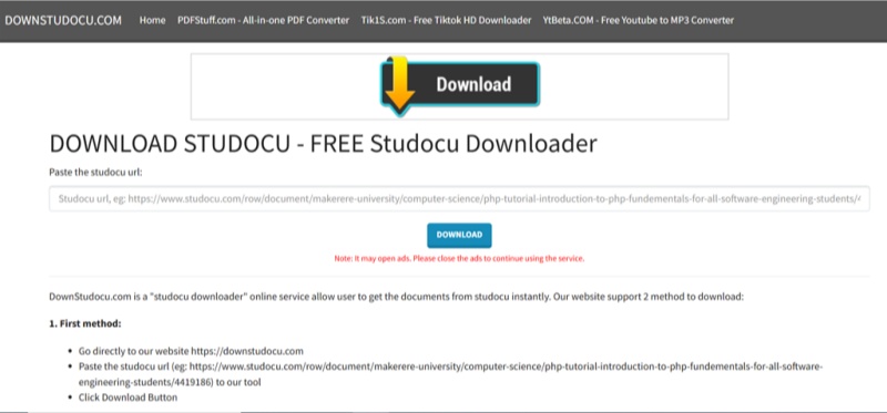 downstudocu - studocu downloader