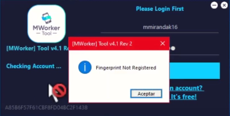 Fingerprint Not Registered