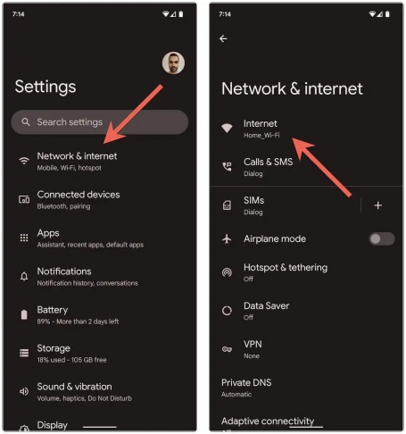 forget this network on android