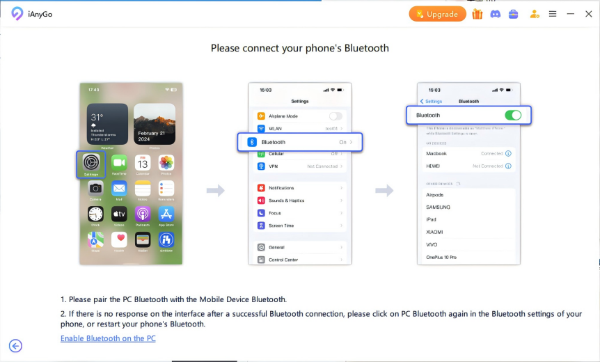 iAnyGo Bluetooth Connect