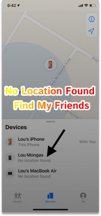 no location found