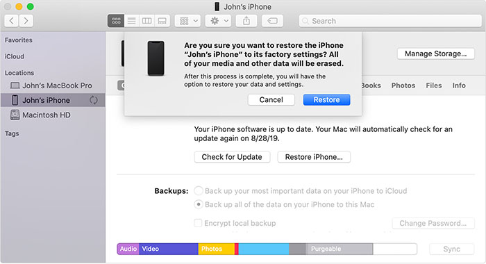 iphone showing apple logo then turning off