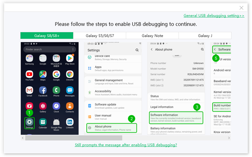 enable usb debugging