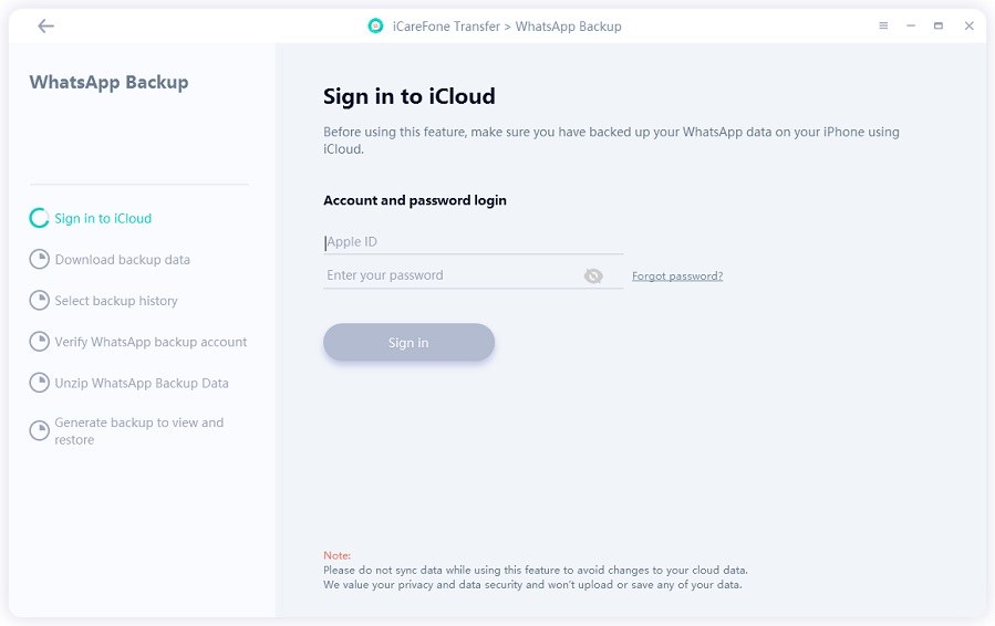 access whatsapp backup on icloud from pc sign in to your icloud account
