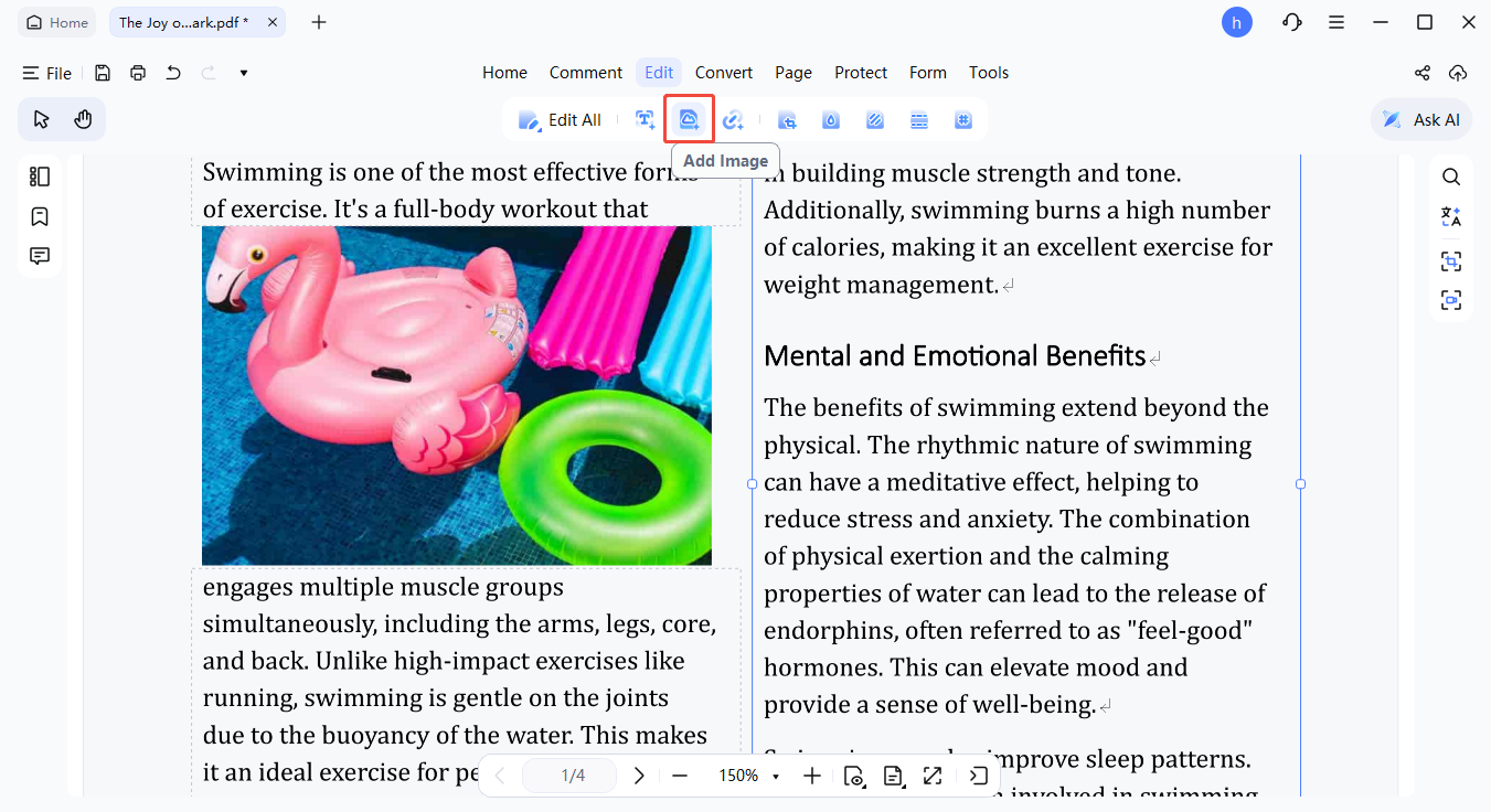 insert image in pdf