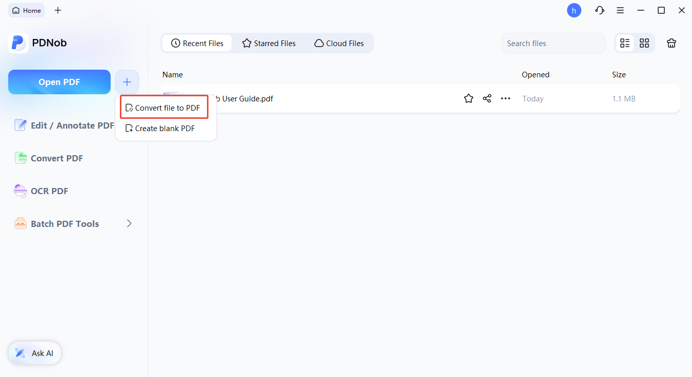 import file to pdf