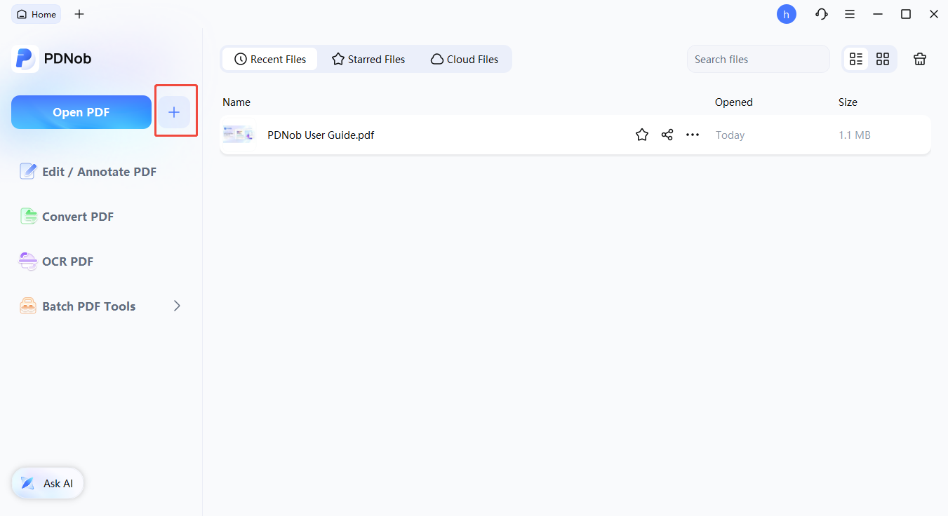 create pdf option