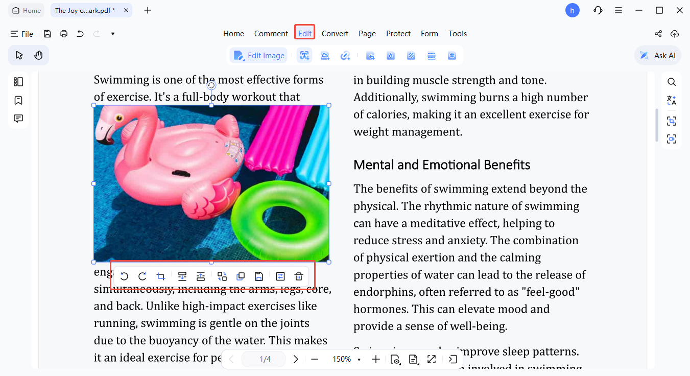 edit images in pdf