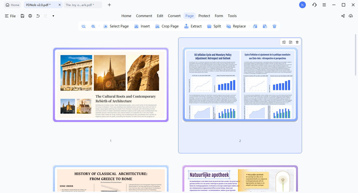 reorder pages